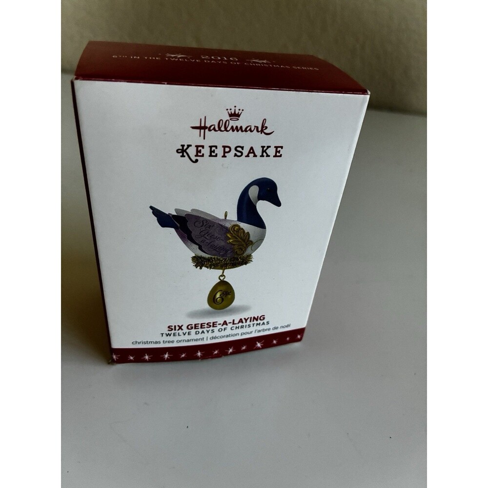Hallmark 2016 Six Geese-a-Laying 12 Days Of Christmas Series Ornament